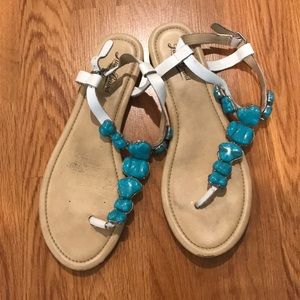 Lucky Brand Turquoise Accent Sandals
